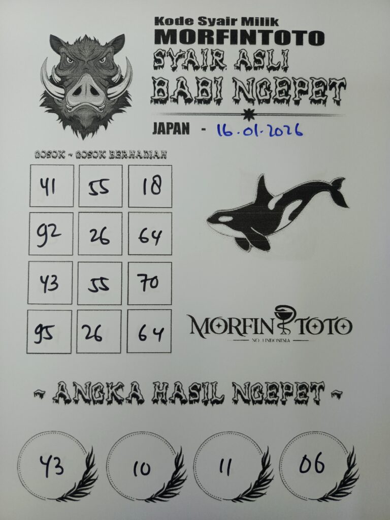 SYAIR TOGEL BABI NGEPET JAPAN 16 JANUARI 2026