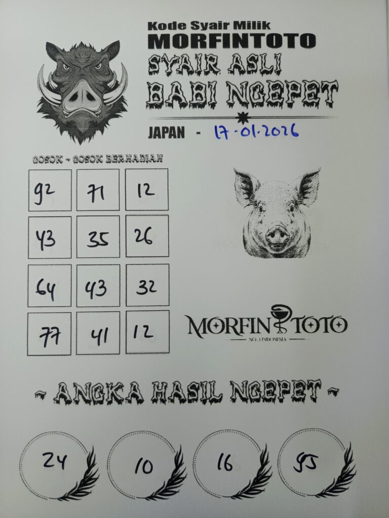 SYAIR TOGEL BABI NGEPET JAPAN 17 JANUARI 2026