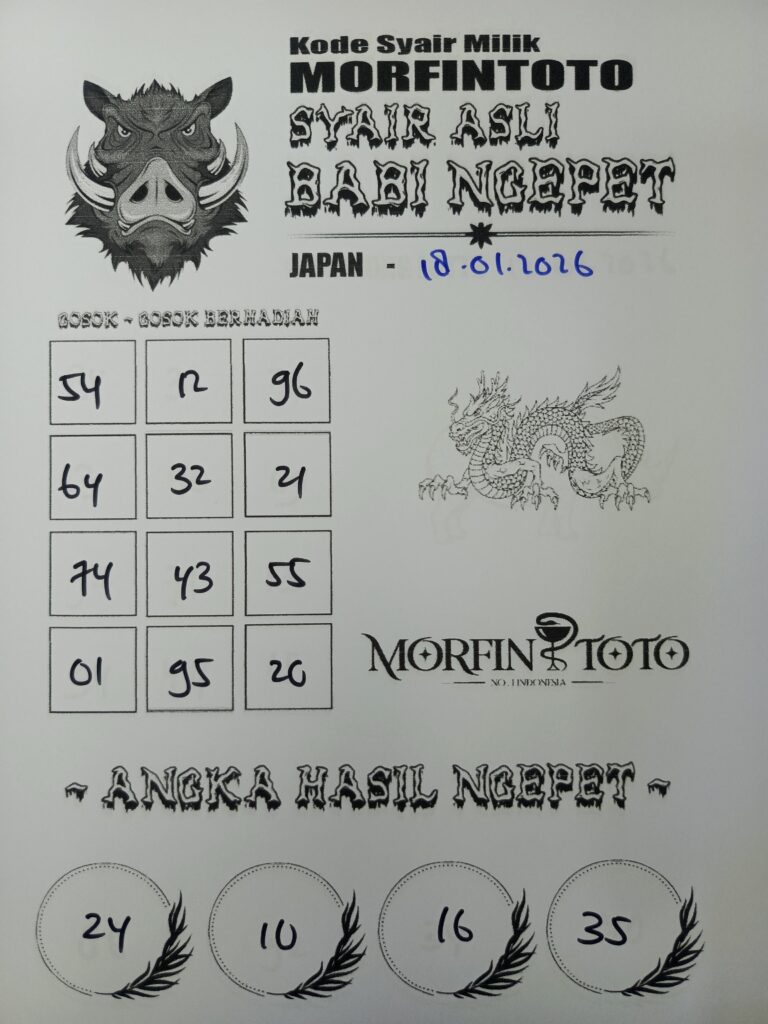 SYAIR TOGEL BABI NGEPET JAPAN 18 JANUARI 2026