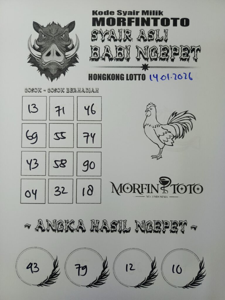 SYAIR TOGEL BABI NGEPET HONGKONG 14 JANUARI 2026