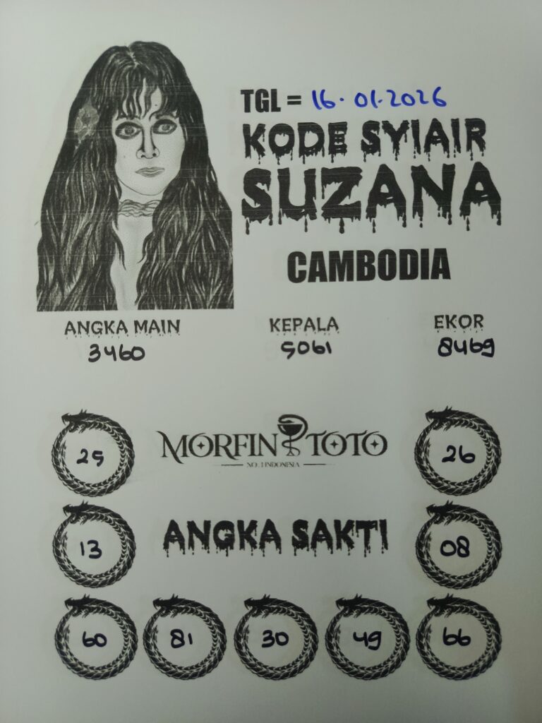 SYAIR TOGEL SUZANA CAMBODIA 16 JANUARI 2026