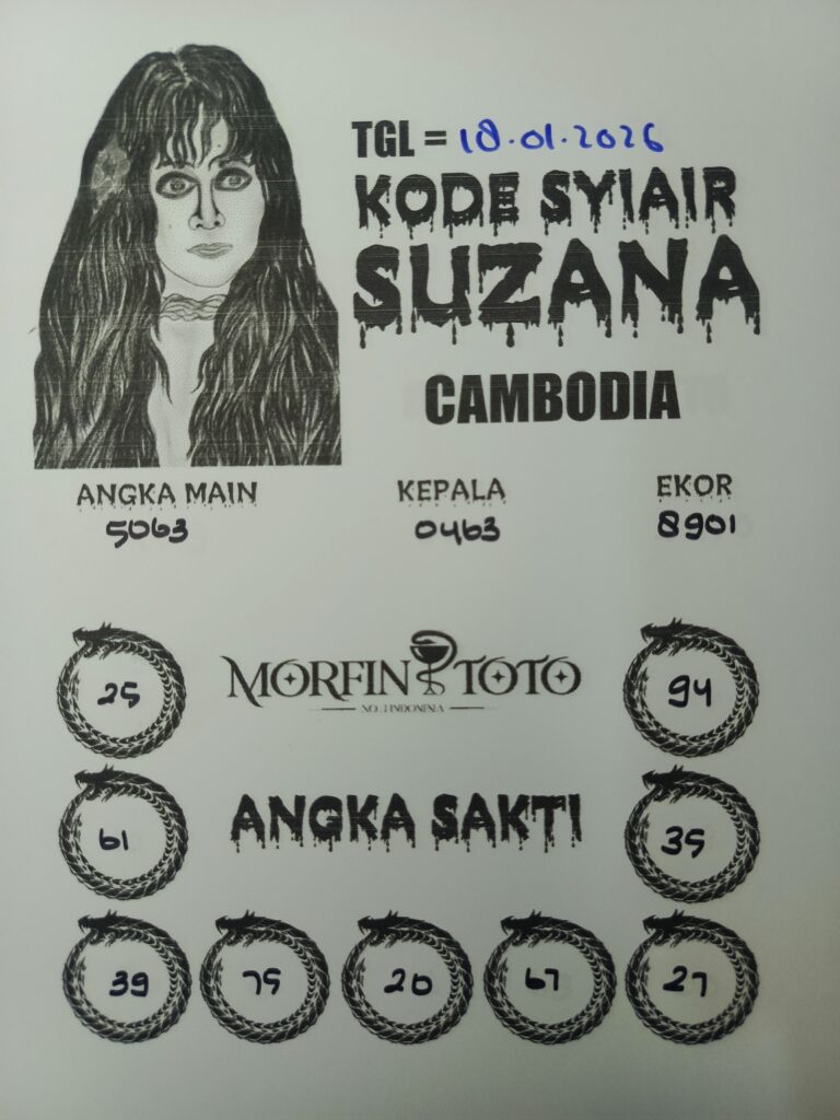 SYAIR TOGEL SUZANA CAMBODIA 18 JANUARI 2026