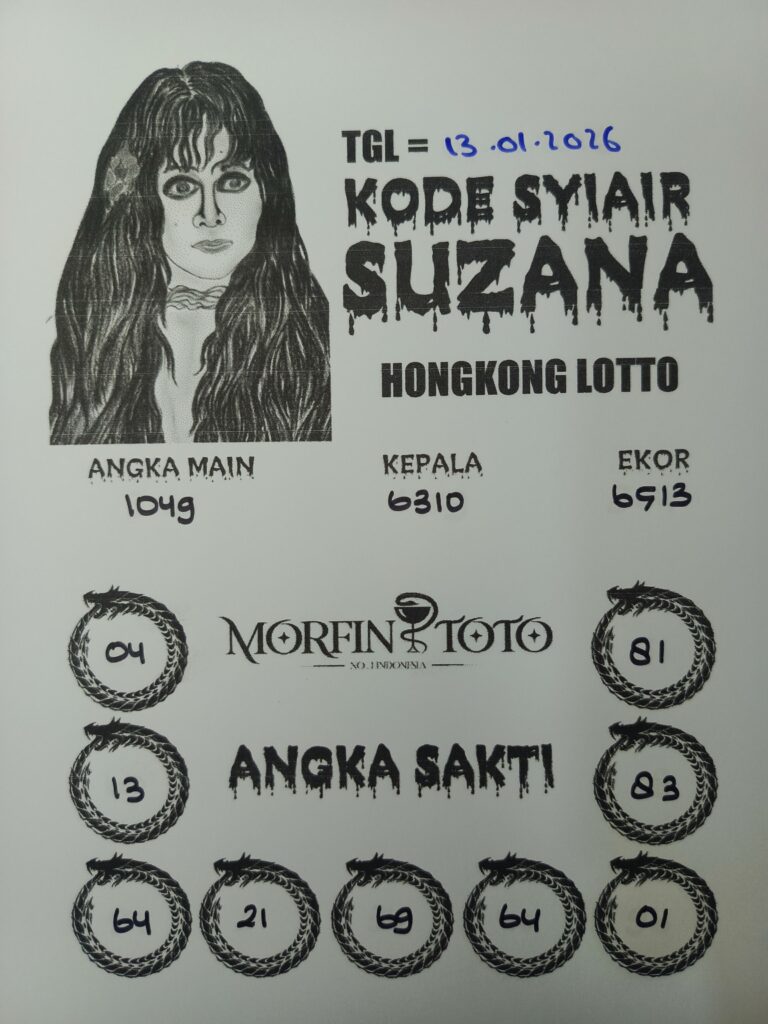 SYAIR TOGEL SUZANA  HONGKONG 13 JANUARI 2026