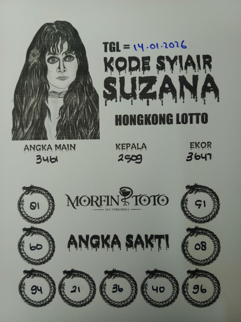 SYAIR TOGEL SUZANA  HONGKONG 14 JANUARI 2026