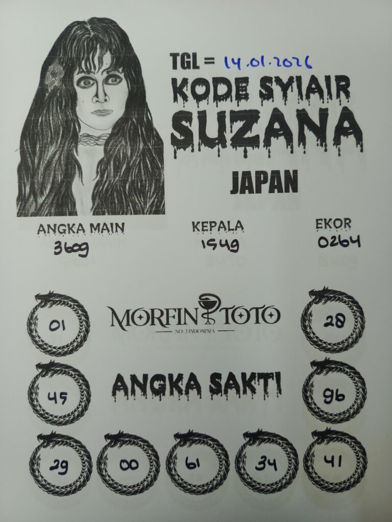 SYAIR TOGEL SUZANA  JAPAN 14 JANUARI 2026