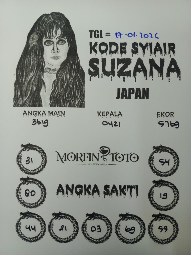 SYAIR TOGEL SUZANA JAPAN 17 JANUARI 2026