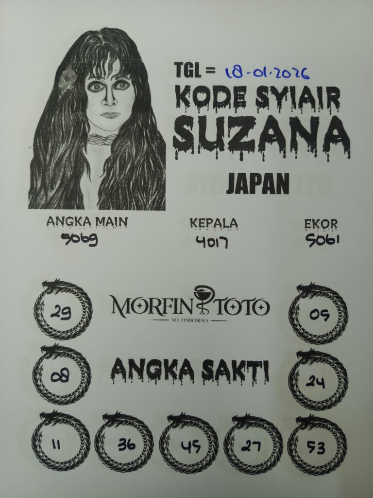 SYAIR TOGEL SUZANA JAPAN  18 JANUARI 2026