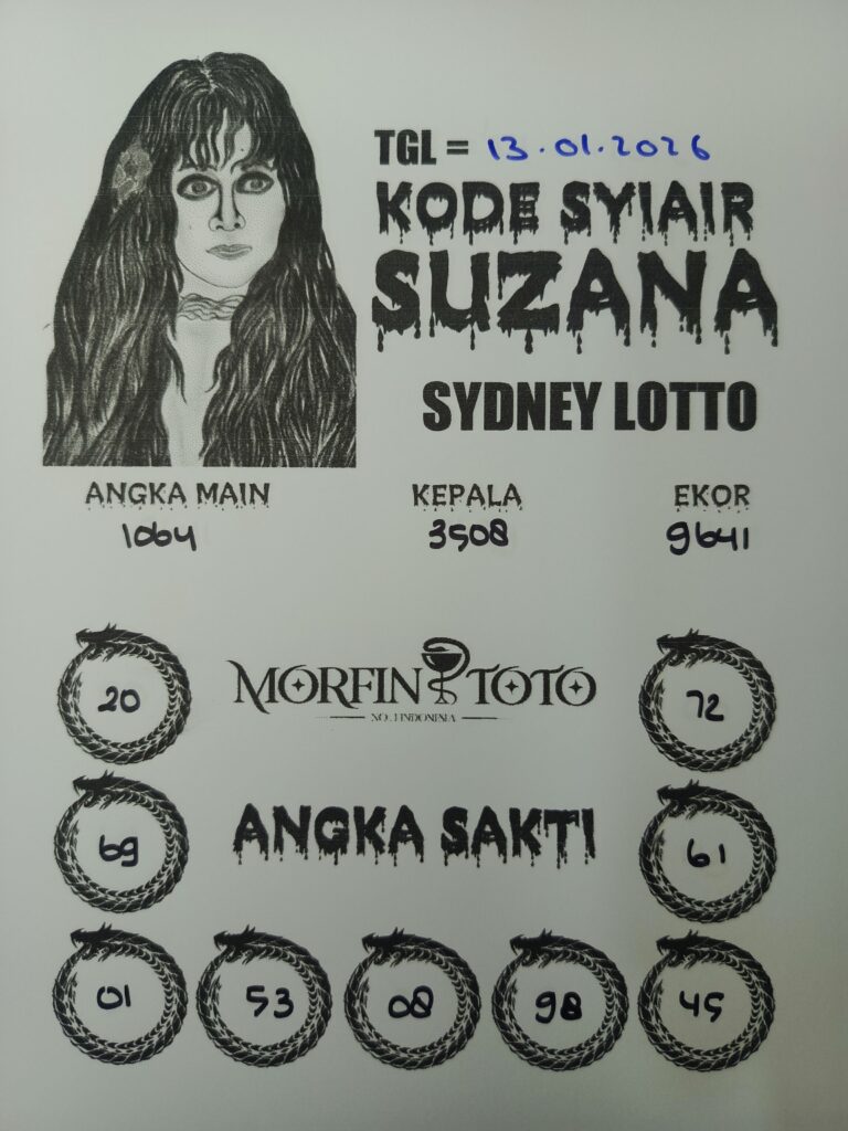 SYAIR TOGEL SUZANA SYDNEY 13 JANUARI 2026