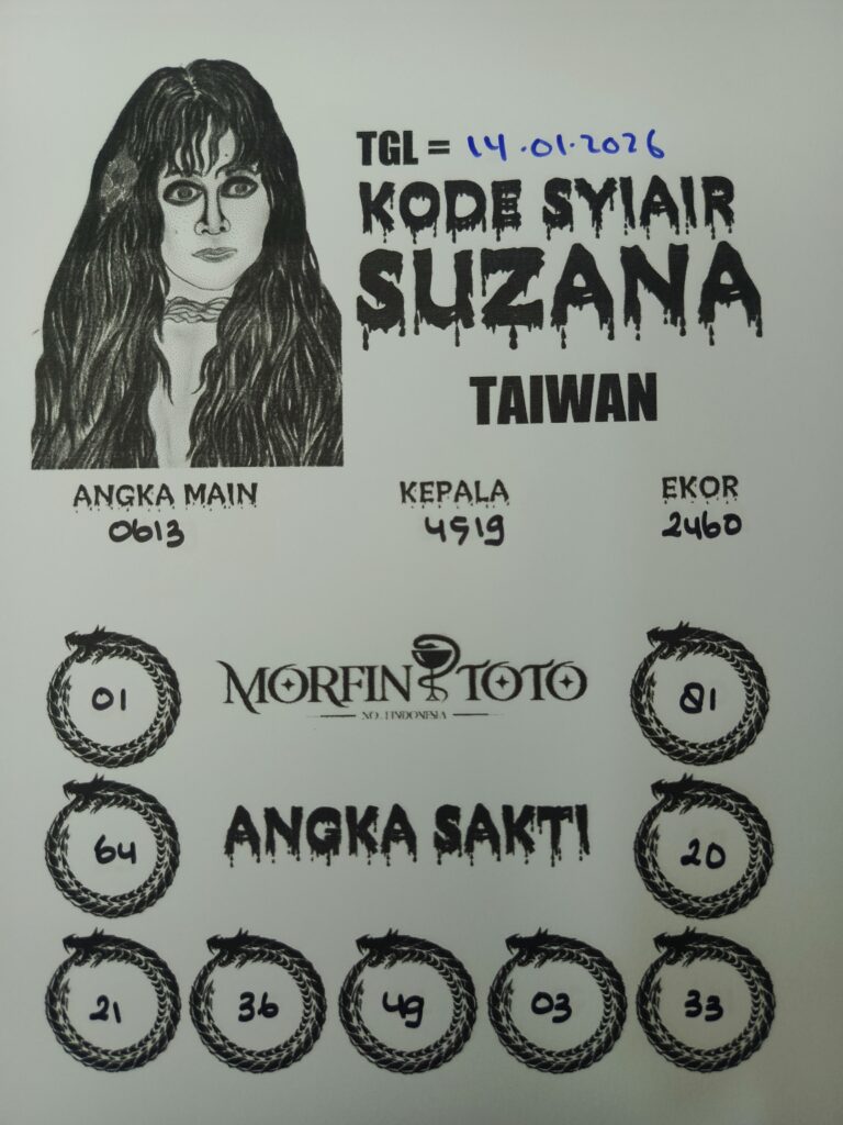 SYAIR TOGEL SUZANA  TAIWAN 14 JANUARI 2026