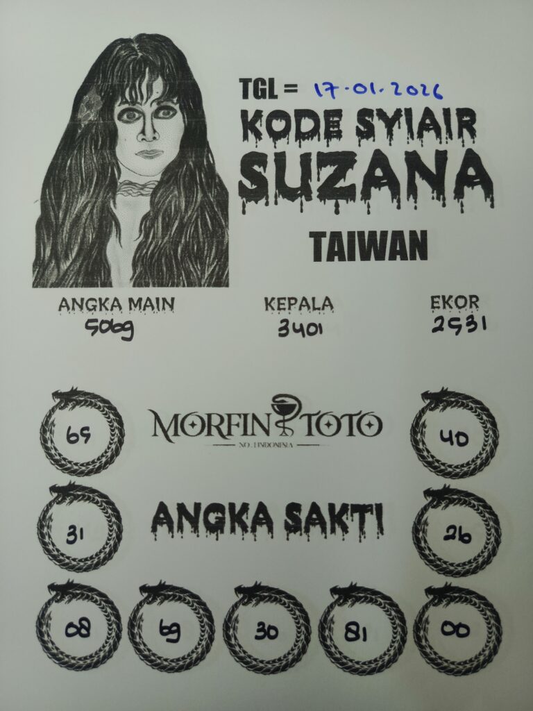 SYAIR TOGEL SUZANA TAIWAN 17 JANUARI 2026