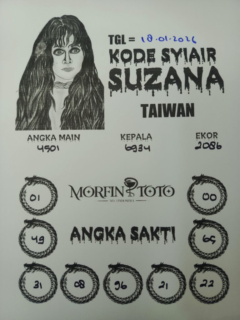 SYAIR TOGEL SUZANA TAIWAN  18 JANUARI 2026