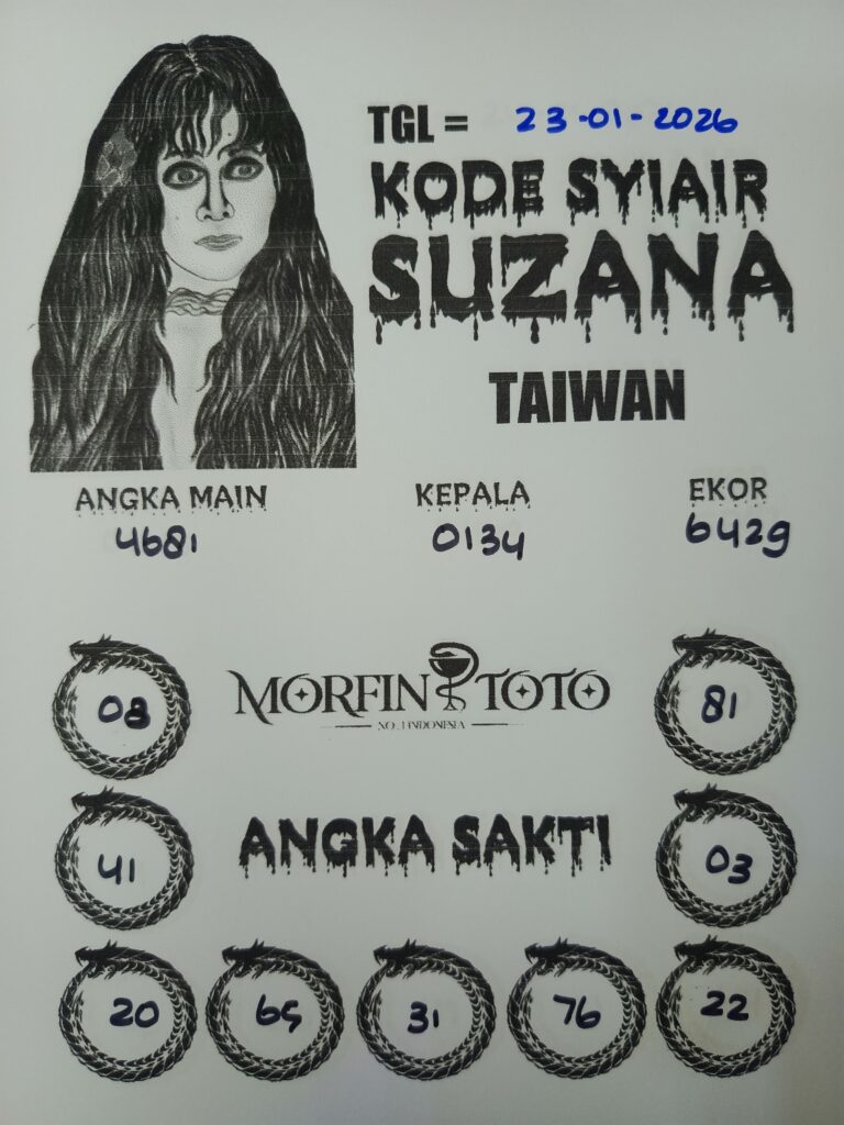 SYAIR TOGEL SUZANA TAIWAN  23 JANUARI 2026