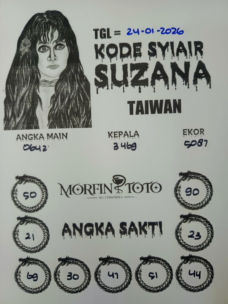 SYAIR TOGEL SUZANA TAIWAN 24 JANUARI 2026