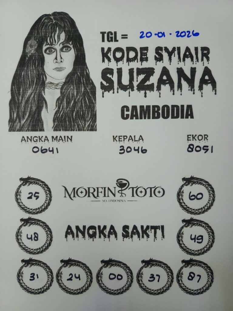 SYAIR TOGEL SUZANA CAMBODIA 20 JANUARI 2026