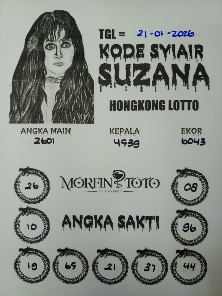 SYAIR TOGEL SUZANA  HONGKONG LOTTO 21 JANUARI 2026