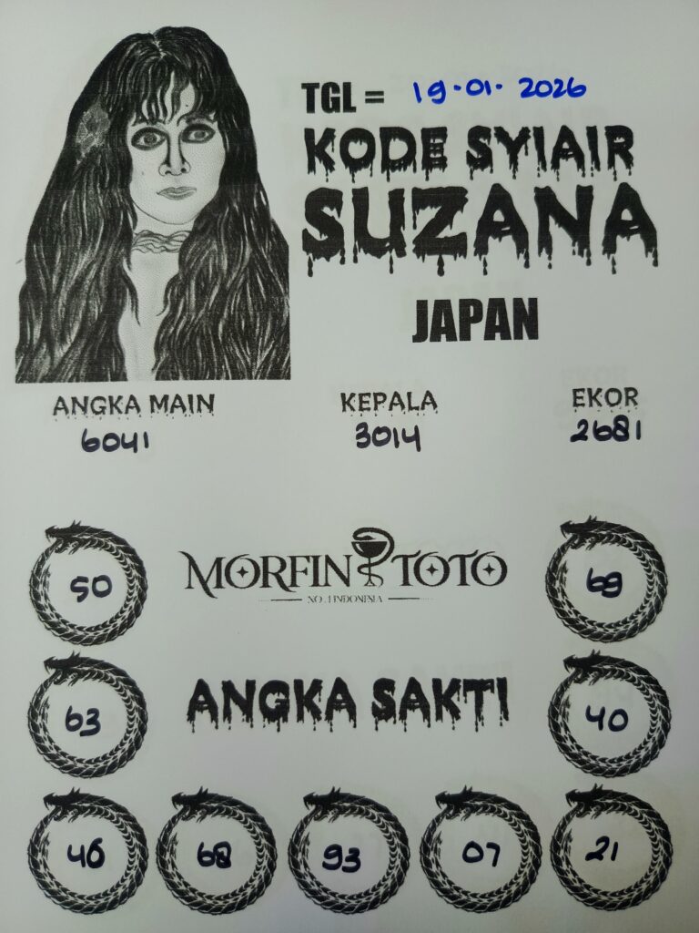 SYAIR TOGEL SUZANA JAPAN 19 JANUARI 2026