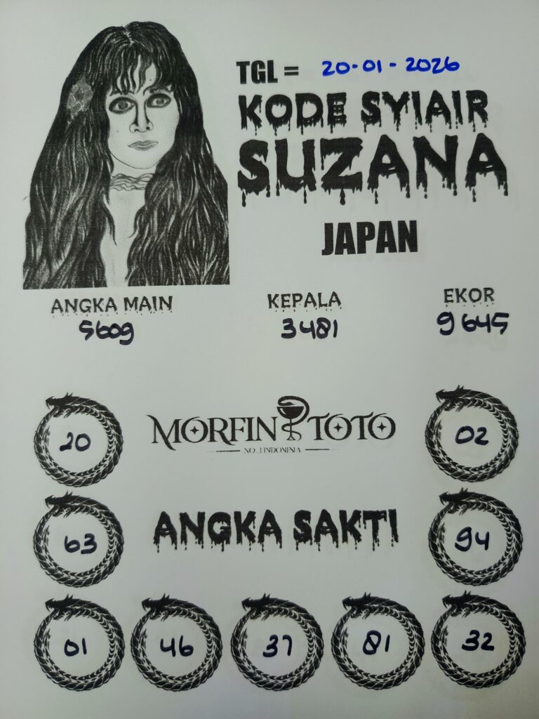 SYAIR TOGEL SUZANA JAPAN  20 JANUARI 2026