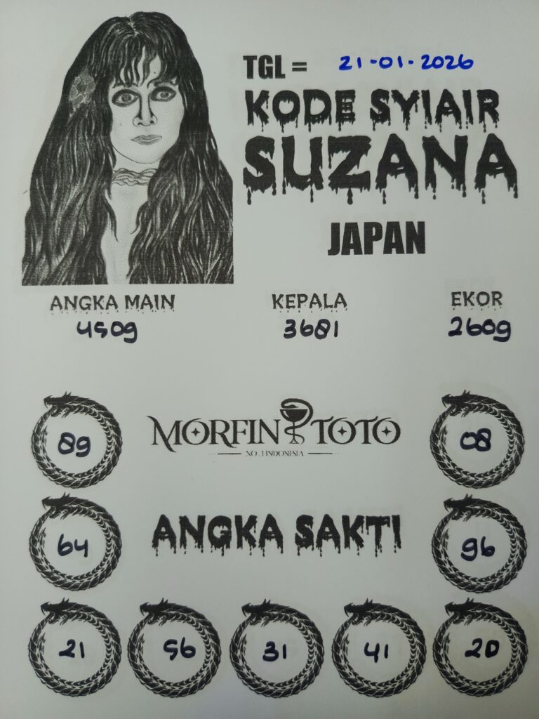 SYAIR TOGEL SUZANA JAPAN  21 JANUARI 2026