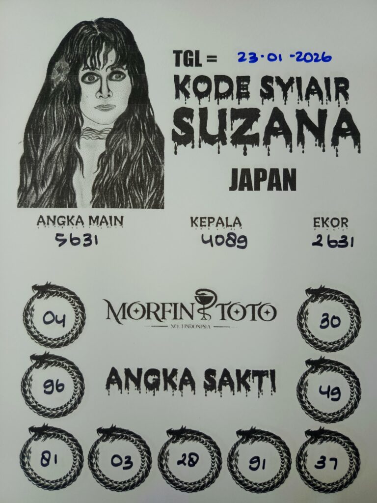 SYAIR TOGEL SUZANA JAPAN  23 JANUARI 2026