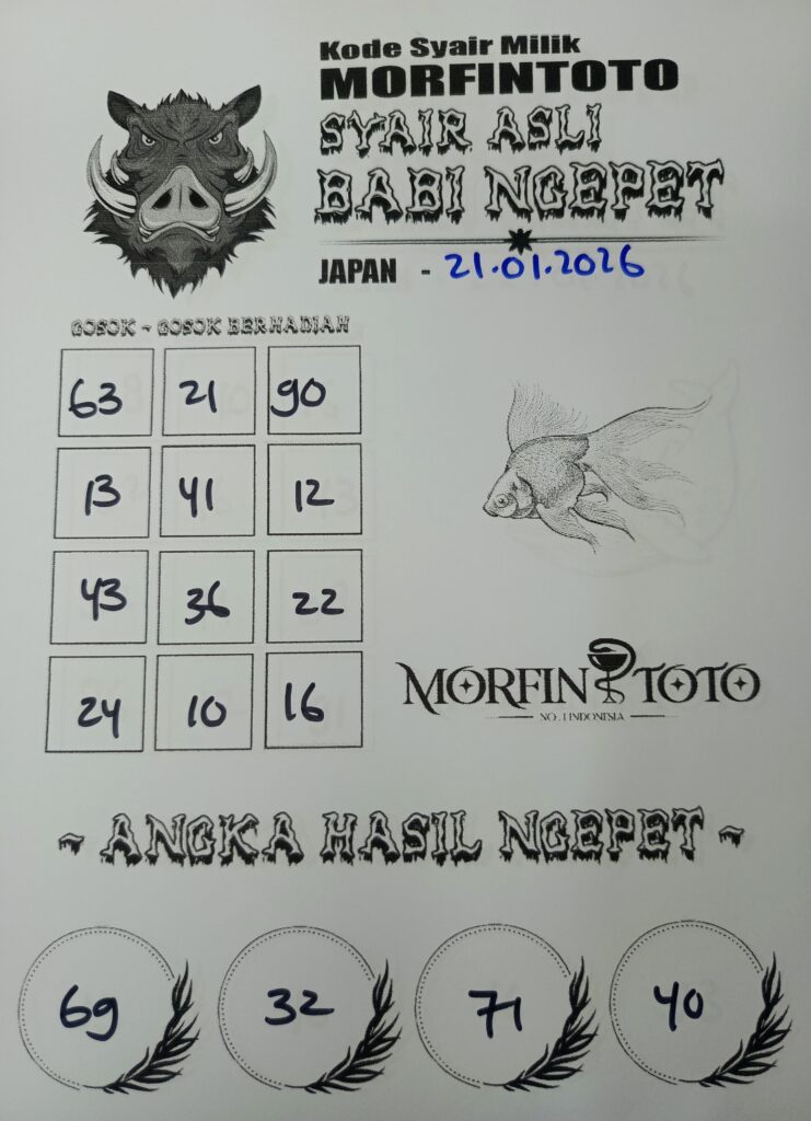 SYAIR TOGEL BABI NGEPET JAPAN 21 JANUARI 2026