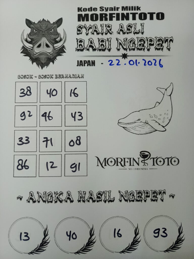 SYAIR TOGEL BABI NGEPET JAPAN 22 JANUARI 2026