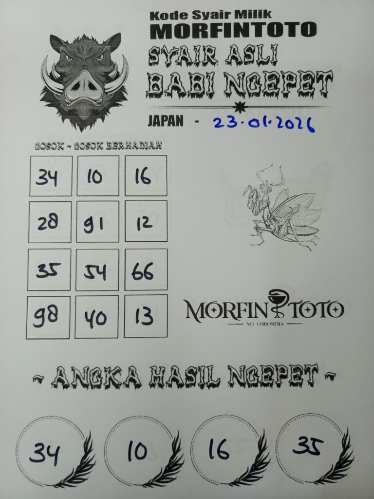 SYAIR TOGEL BABI NGEPET JAPAN 23 JANUARI 2026