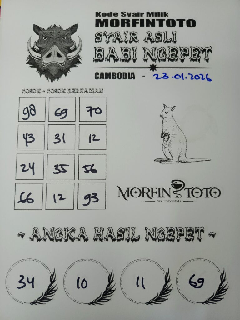 SYAIR TOGEL BABI NGEPET CAMBODIA 23 JANUARI 2026