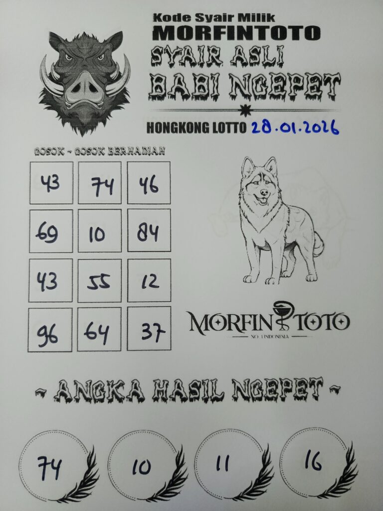 SYAIR TOGEL BABI NGEPET HONGKONG LOTTO 28 JANUARI 2026