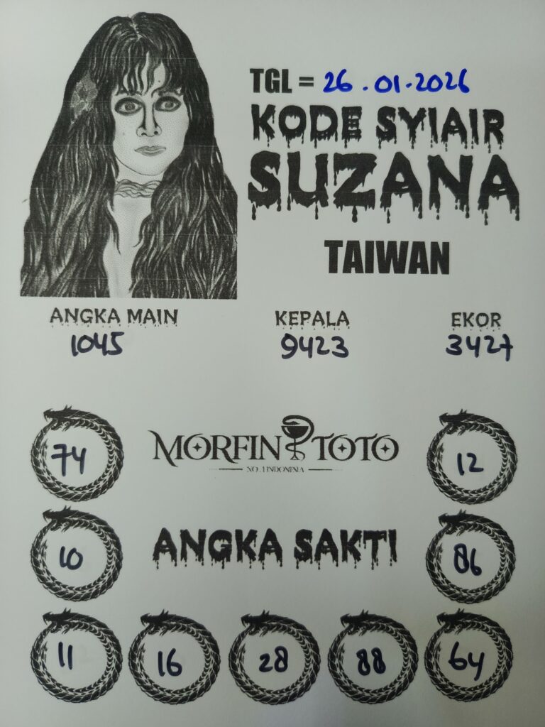 SYAIR TOGEL SUZANA TAIWAN  26 JANUARI 2026