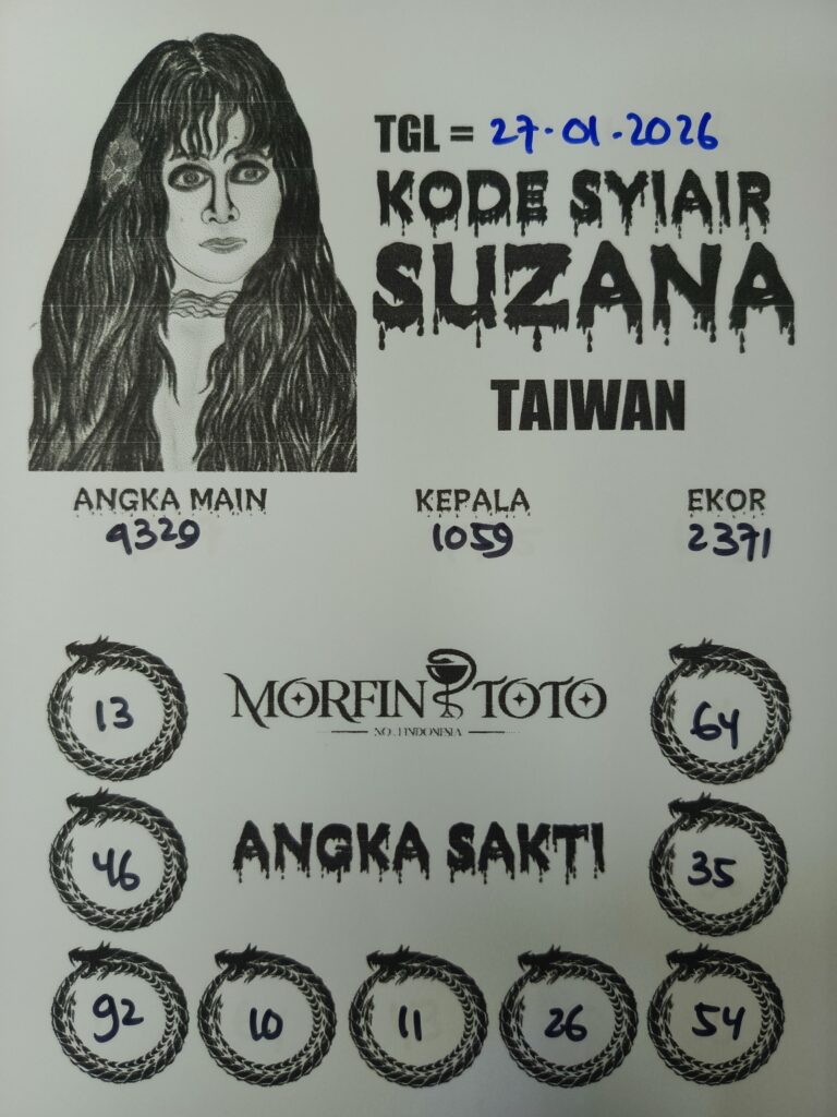 SYAIR TOGEL SUZANA TAIWAN 27 JANUARI 2026