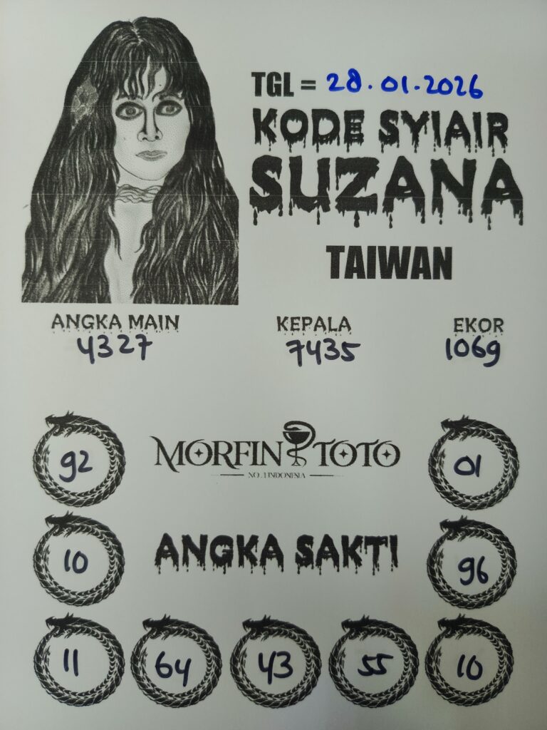 SYAIR TOGEL SUZANA TAIWAN  28 JANUARI 2026