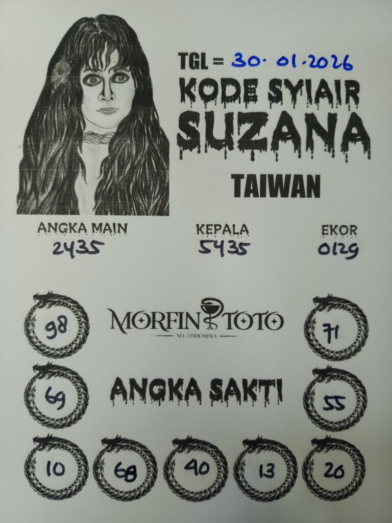 SYAIR TOGEL SUZANA TAIWAN  30 JANUARI 2026