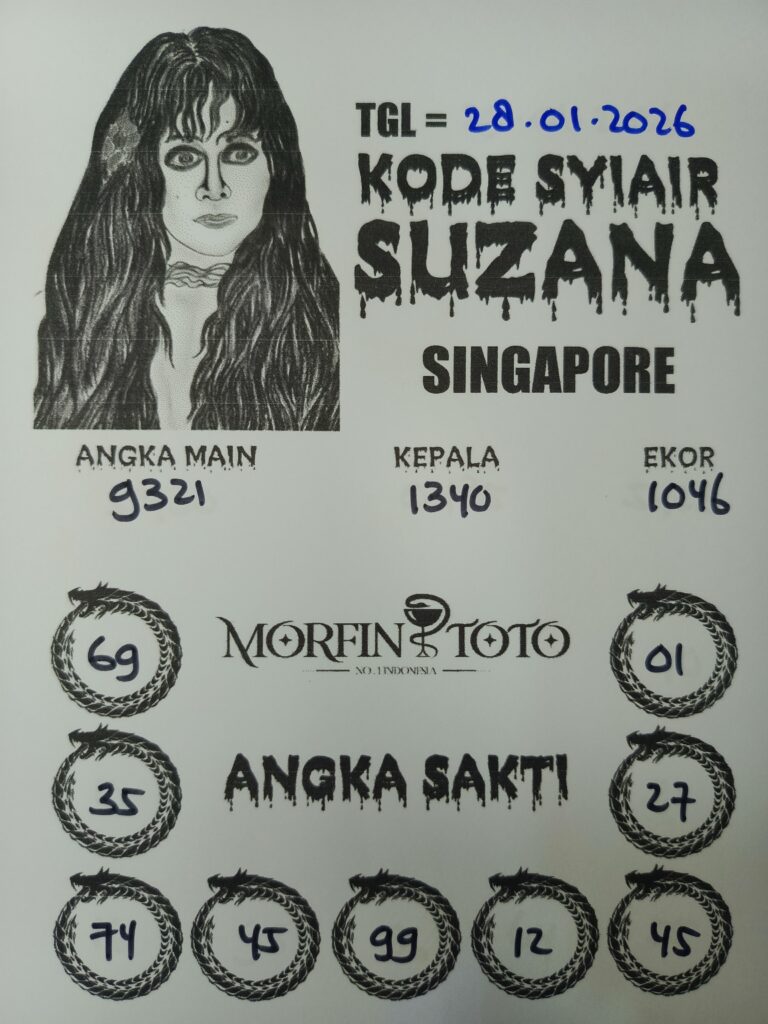 SYAIR TOGEL SUZANA SINGAPORE POOLS 28 JANUARI 2026