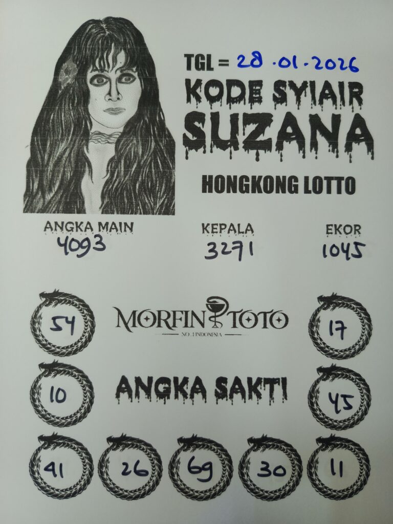 SYAIR TOGEL SUZANA  HONGKONG LOTTO 28 JANUARI 2026
