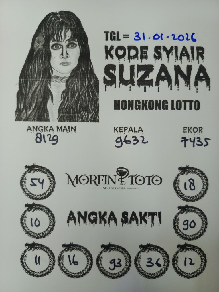 SYAIR TOGEL SUZANA  HONGKONG LOTTO 31 JANUARI 2026