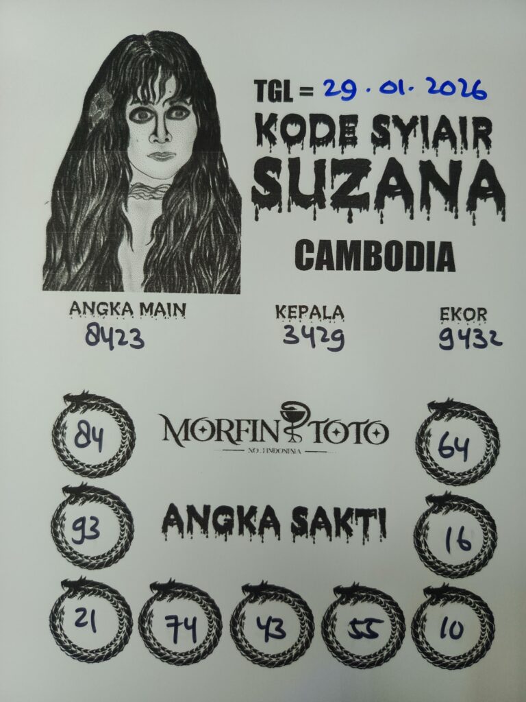 SYAIR TOGEL SUZANA CAMBODIA 29 JANUARI 2026