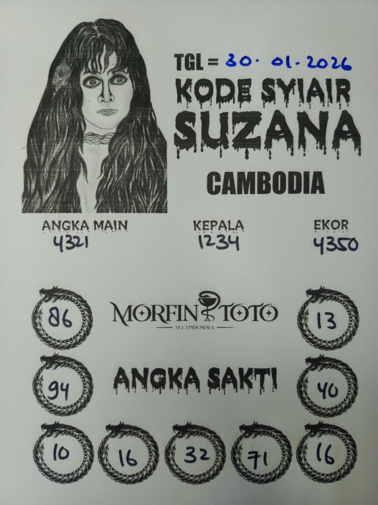 SYAIR TOGEL SUZANA CAMBODIA 30 JANUARI 2026