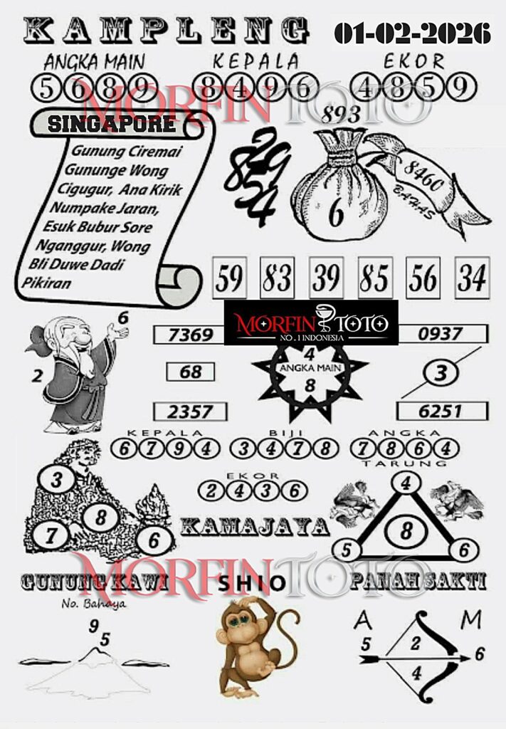 SYAIR TOGEL KAMPLENG SINGAPORE POOLS 01 FEBRUARI 2026