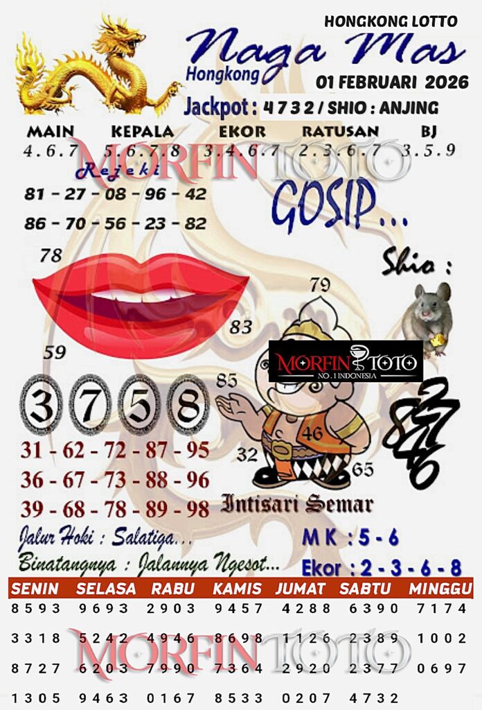 SYAIR TOGEL NAGA MAS  HONGKONG LOTTO 01 FEBRUARI 2026