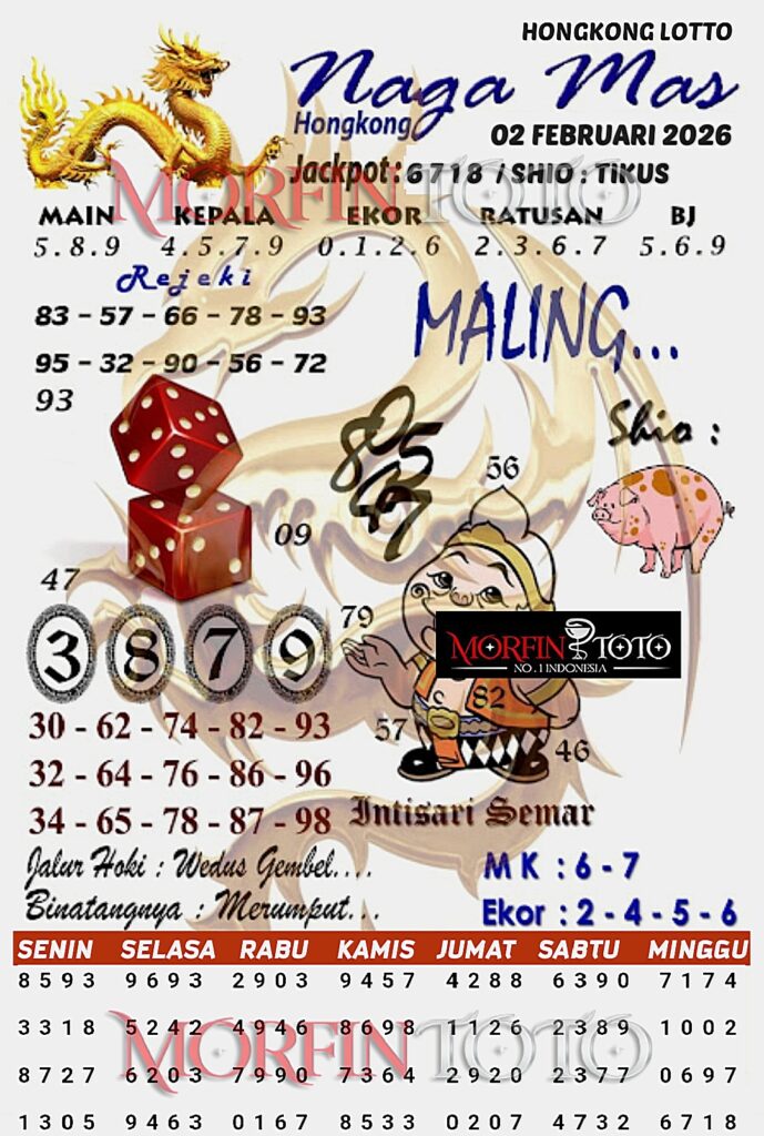 SYAIR TOGEL NAGA MAS  HONGKONG LOTTO 02 FEBRUARI 2026