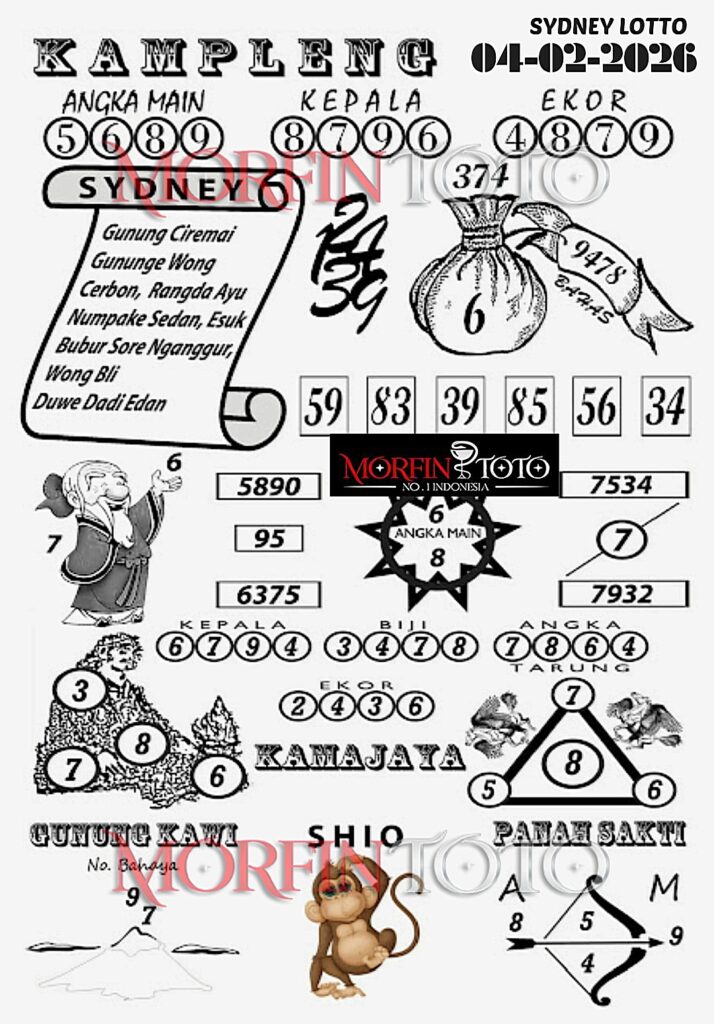 SYAIR TOGEL KAMPLENG SYDNEY LOTTO 04 FEBRUARI 2026