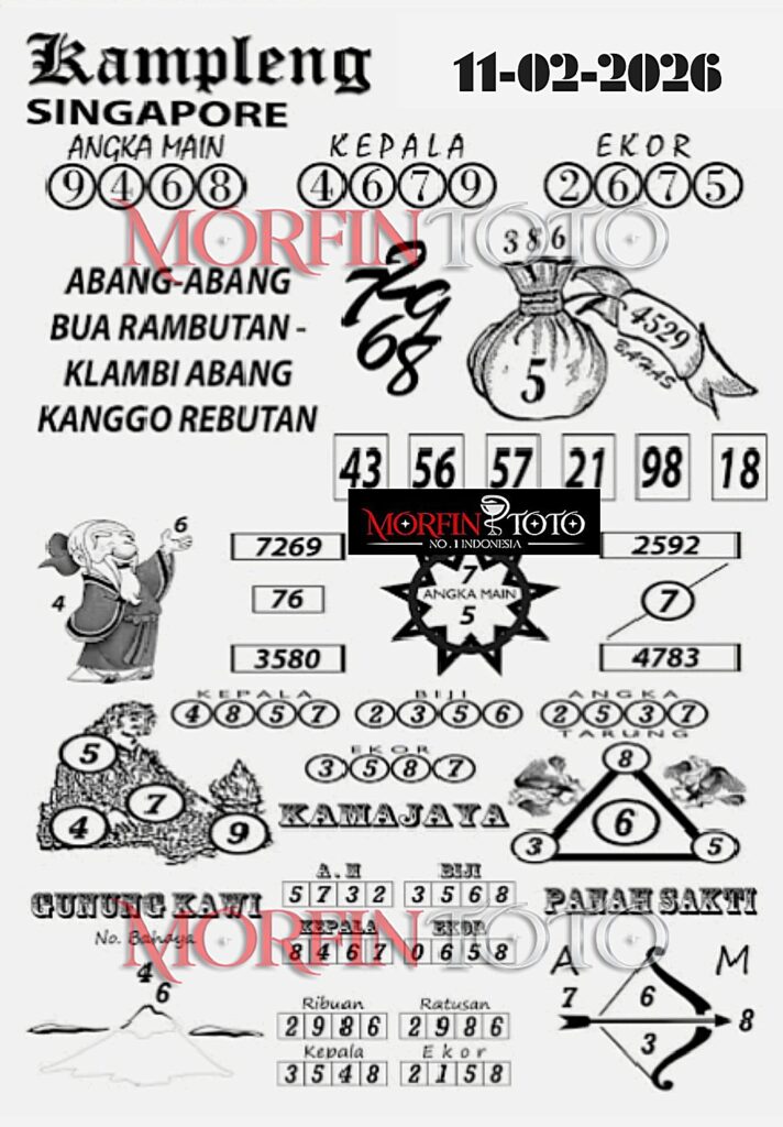 SYAIR TOGEL SINGAPORE KAMPLENG 11  FEBRUARI 2026