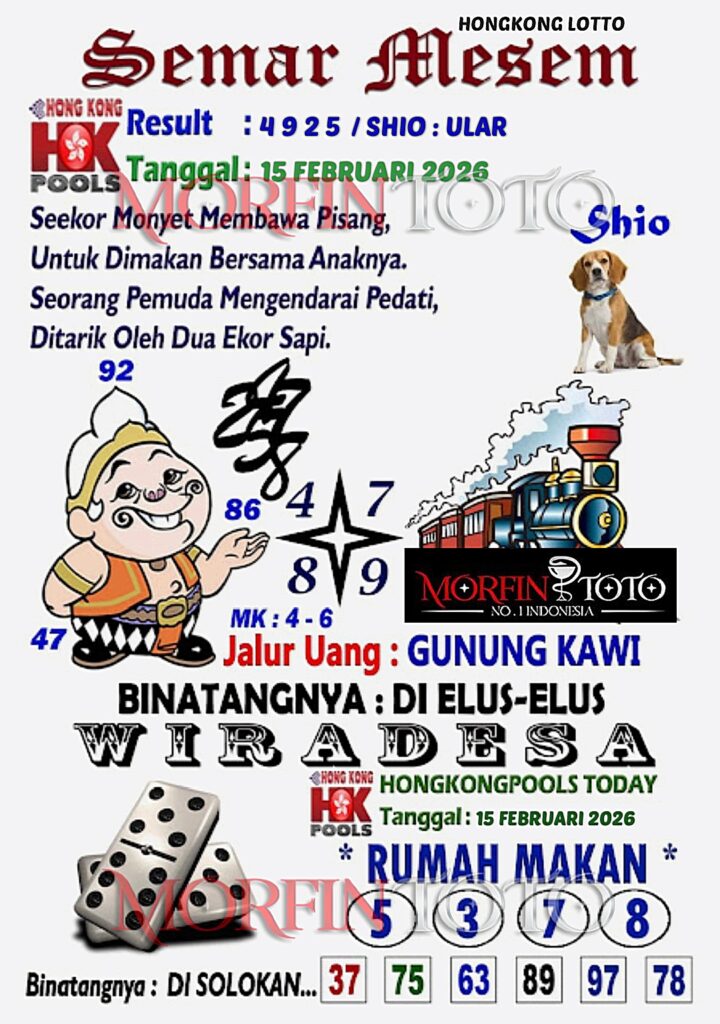 SYAIR TOGEL SEMAR MESEM HONGKONG LOTTO 15 FEBRUARI 2026