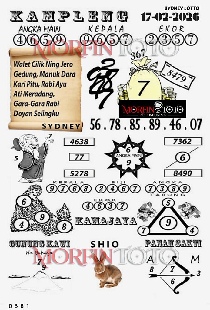 SYAIR TOGEL KAMPLENG SYDNEY LOTTO 17 FEBRUARI 2026