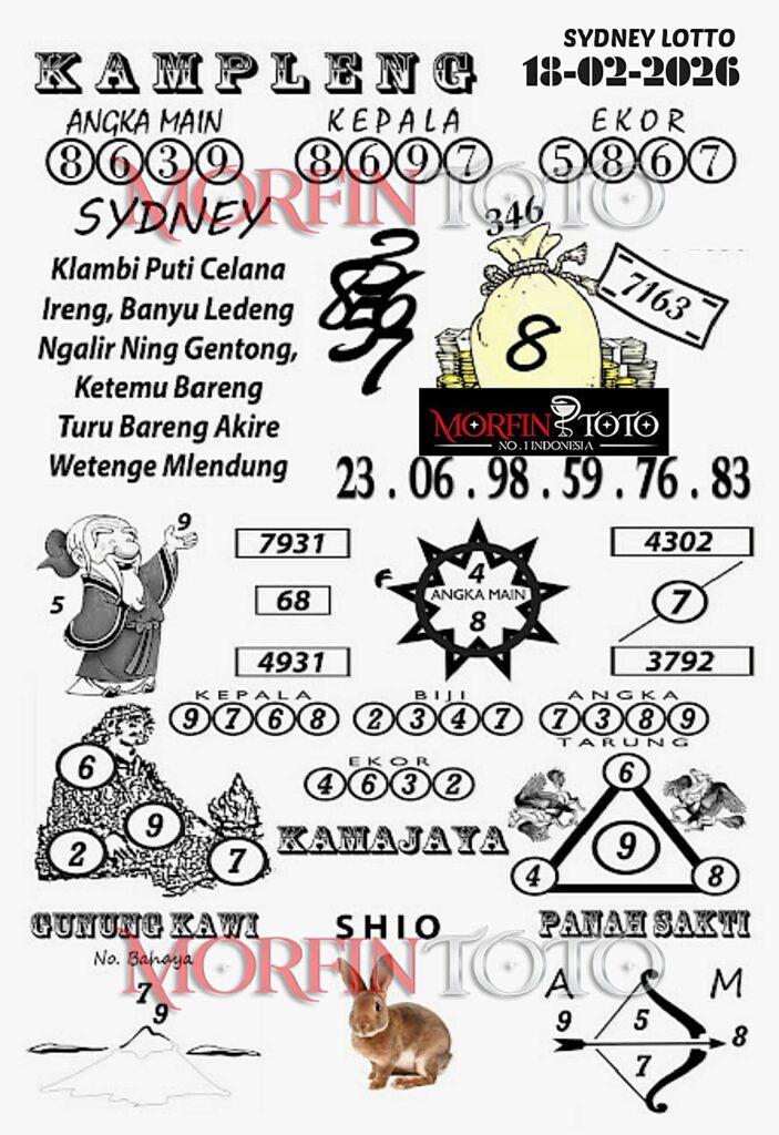 SYAIR TOGEL KAMPLENG SYDNEY LOTTO 18 FEBRUARI 2026
