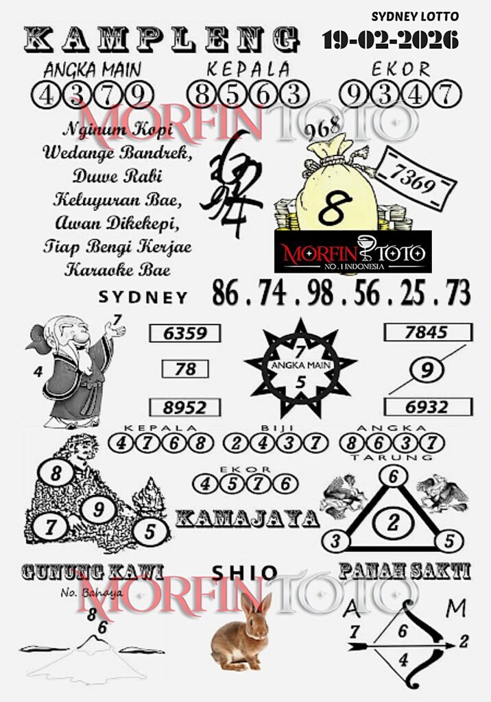 SYAIR TOGEL KAMPLENG SYDNEY LOTTO 19 FEBRUARI 2026