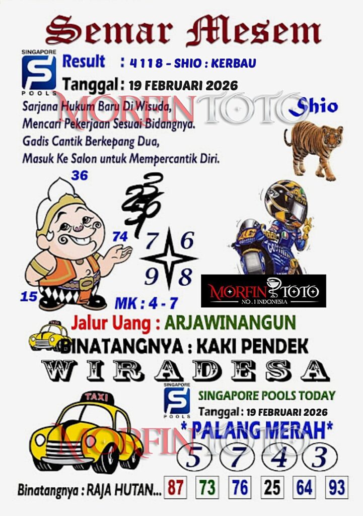 SYAIR TOGEL SINGAPORE SEMAR MESEM 19 FEBRUARI 2026