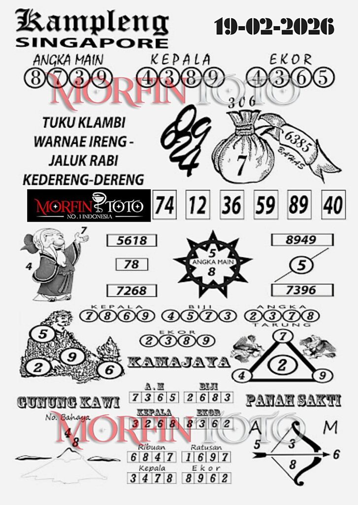 SYAIR TOGEL SINGAPORE KAMPLENG 19 FEBRUARI 2026