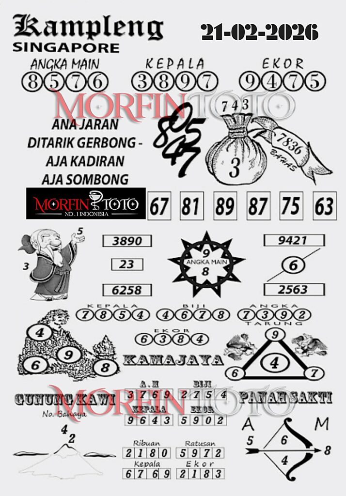 SYAIR TOGEL SINGAPORE KAMPLENG 21 FEBRUARI 2026