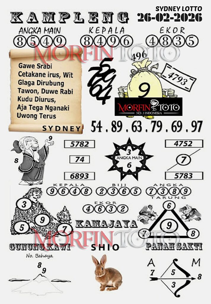 SYAIR TOGEL KAMPLENG SYDNEY LOTTO 26 FEBRUARI 2026